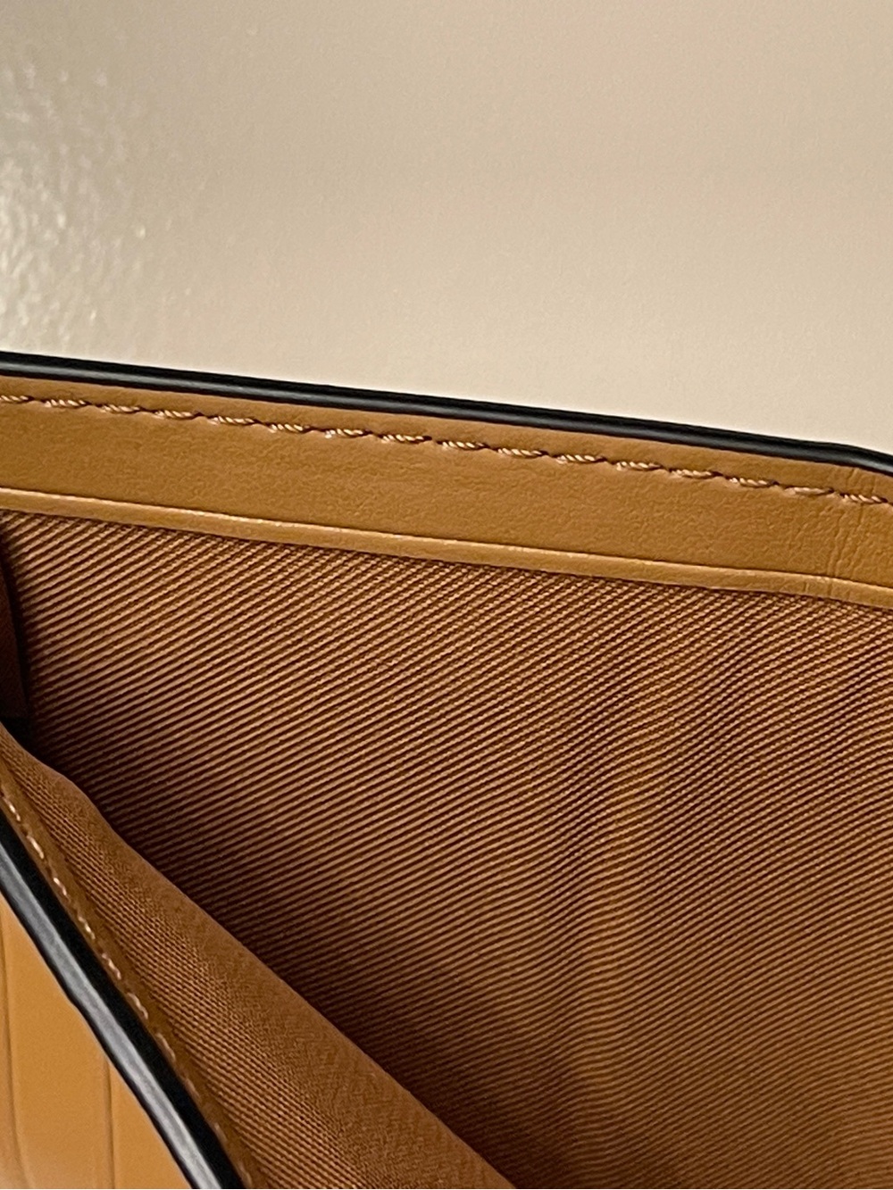 Coach Small Trifold Wallet in Black, Tan and Brown - Picture 9 of 13